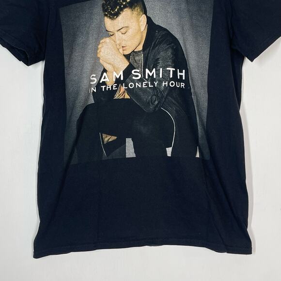 Sam Smith Concert T-Shirt  Medium Black The Lonely Hour NA Tour 2015 Print - Picture 4 of 7
